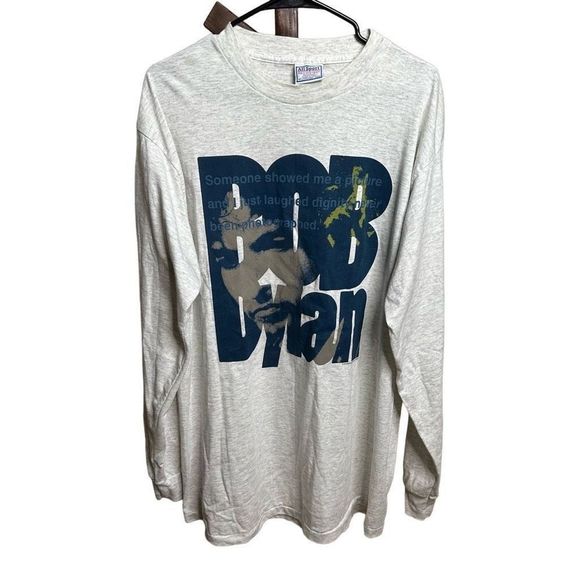 VTG 90s Bob Dylan Tour Long Sleeve Shirt XL - Picture 1 of 5